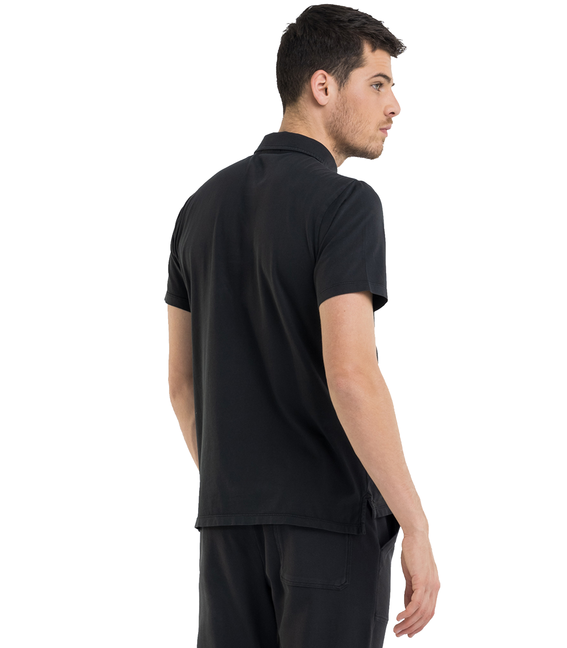 ESSENTIAL ガーメントダイコットンジャージーポロシャツ 詳細画像 ブラックボード 2